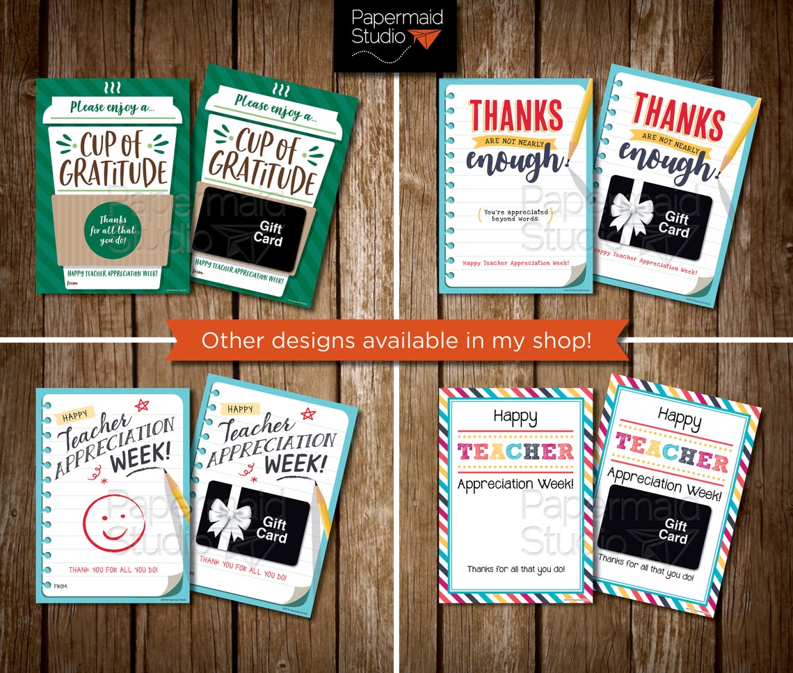 Teacher Appreciation Card Printable Teacher Appreciation - Etsy
