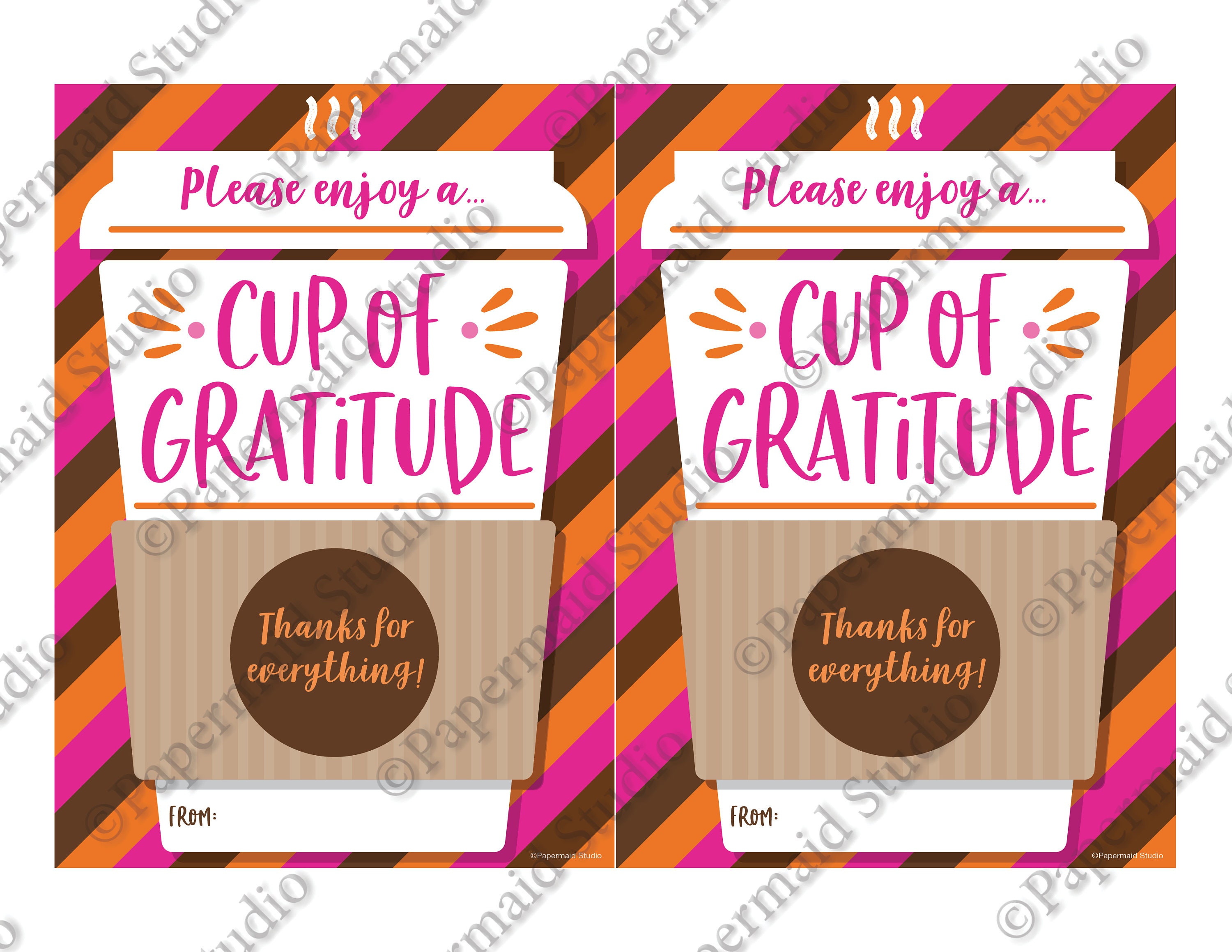 Thanks a Latte Coffee Gift Card Holder Printable - Boss's Day Card ...
