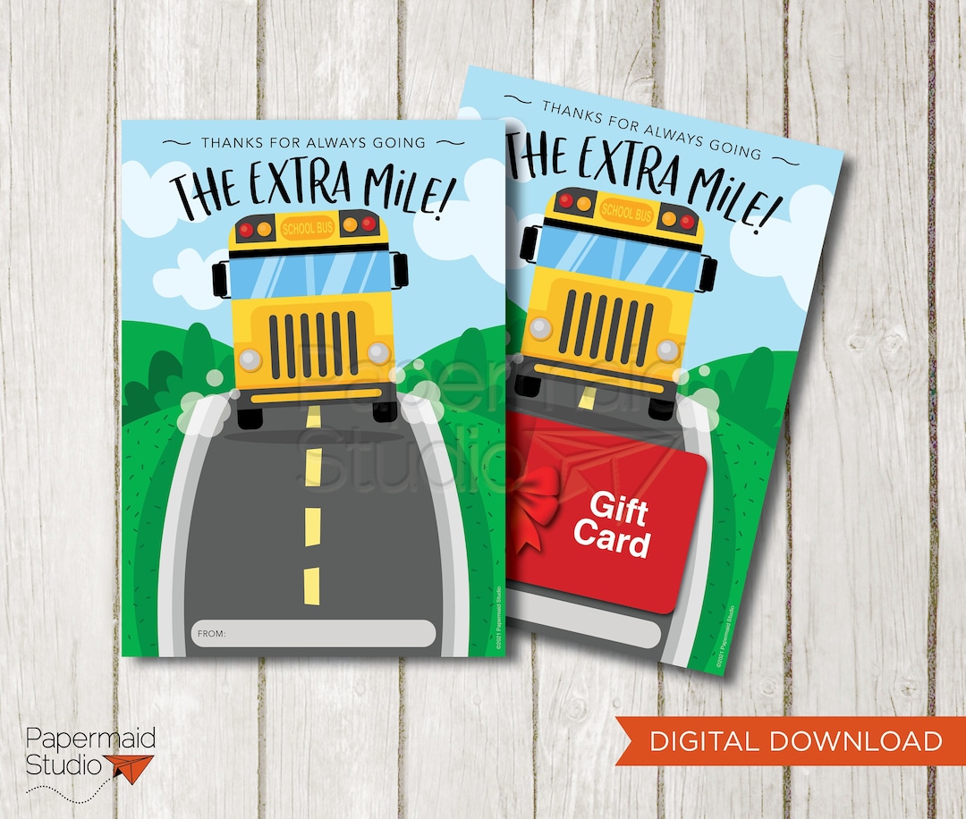 Bus Driver Gift Card Holder Bus Driver Appreciation Gift School Bus