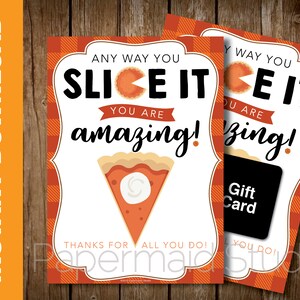 AFDRUKBARE Leraar Thanksgiving Gift Card Holder - Leraar Bedankkaart - Elke manier waarop je het snijdt Je bent geweldig personeel PTO werknemer klant