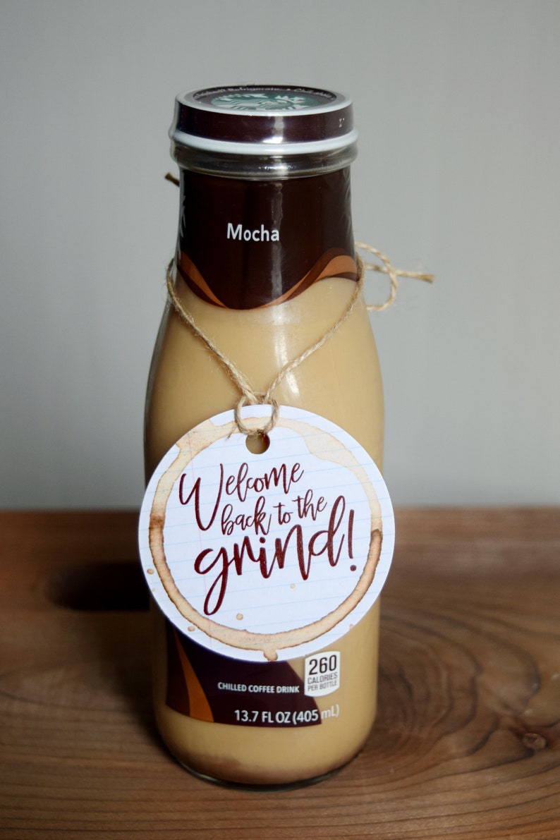 Welcome Back to the Grind Tag - Back to School Gift Tag - Coffee Gift ...
