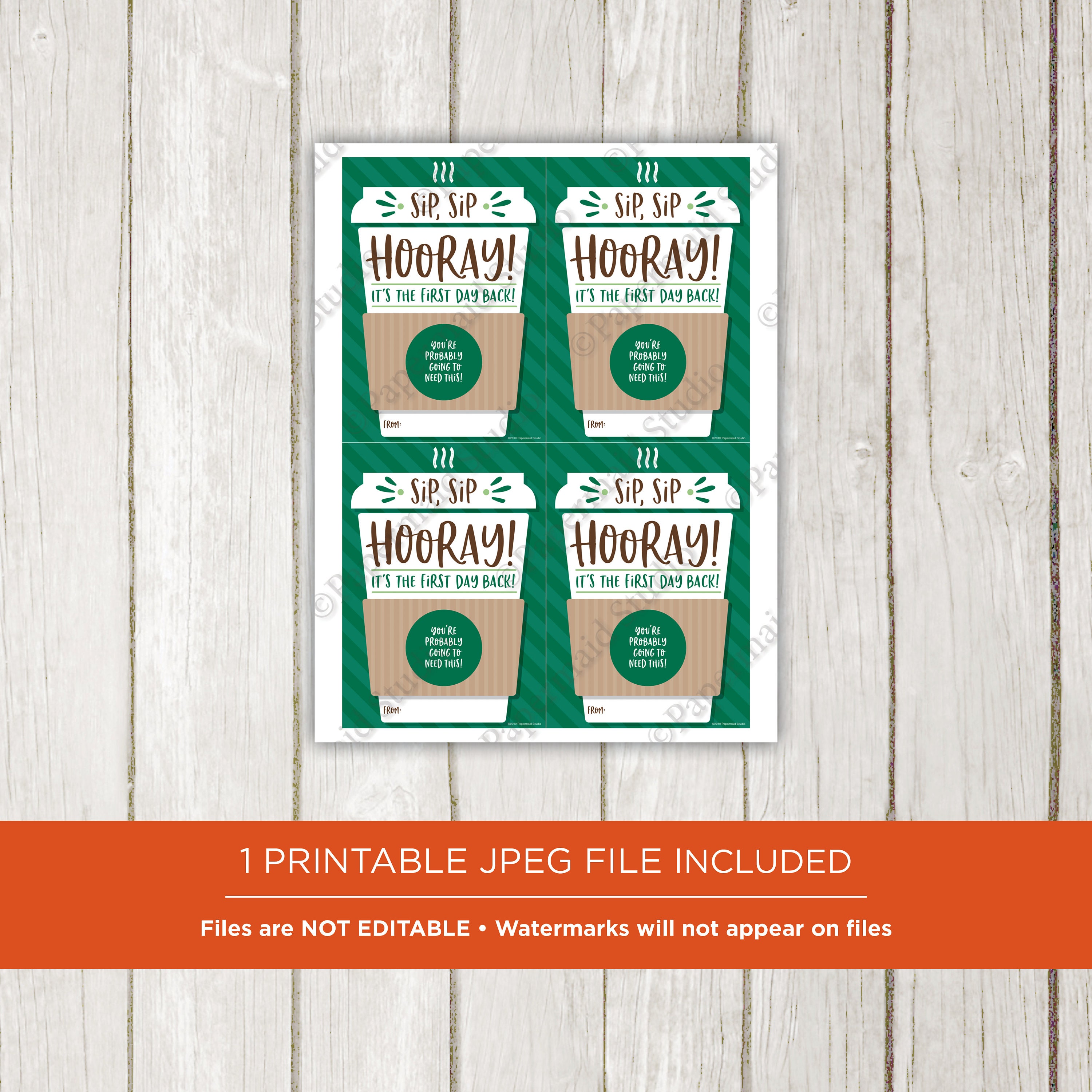 応援グッズ Dedicated Page for Purchasers Welcome Back Coffee Gift Tag Printable - Staff Employee Office