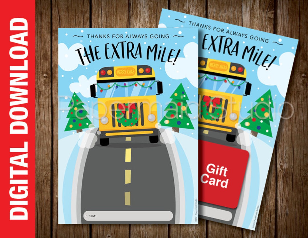 Bus Driver Christmas Card 