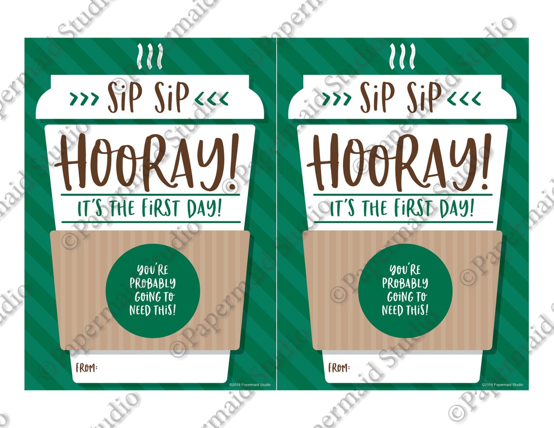 Back to School Coffee Printable First Day of School Teacher - Etsy