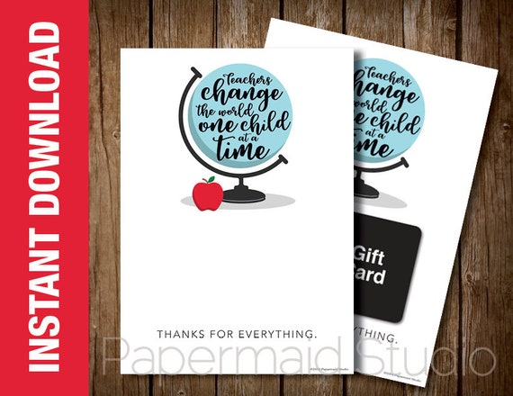 Printable Teacher Thank You Card Teacher Appreciation Card Etsy Printable Teacher Thank You Card Teacher Appreciation Card Etsy