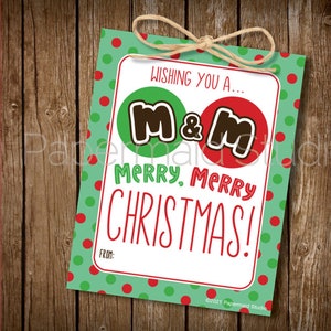 Etiqueta M e Doces de Natal IMPRIMÍVEL - Etiqueta de Natal para Dia de Feriado - Imóveis Pop por Obrigado - Amigo Vizinho Equipe Cliente Professor PTA