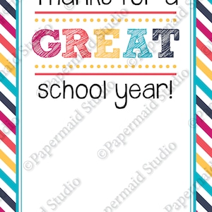 PRINTABLE Teacher Thank You Card - Teacher Appreciation Card - Teacher ...
