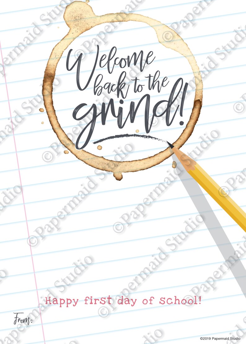 PRINTABLE Back to School Coffee Teacher Gift Card Holder - Etsy