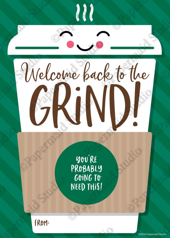 Printable Welcome Back Card