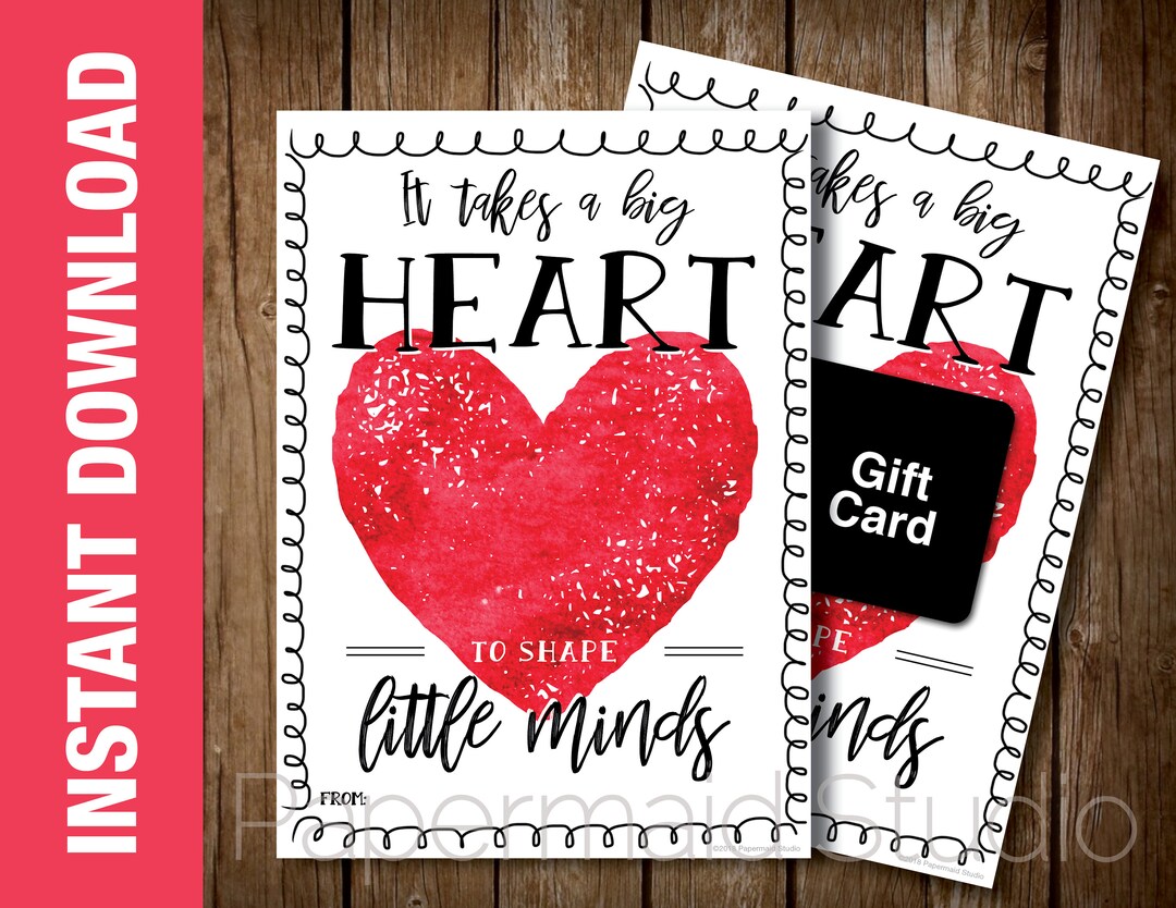PRINTABLE Teacher Valentine's Day Card - Teacher Appreciation ...