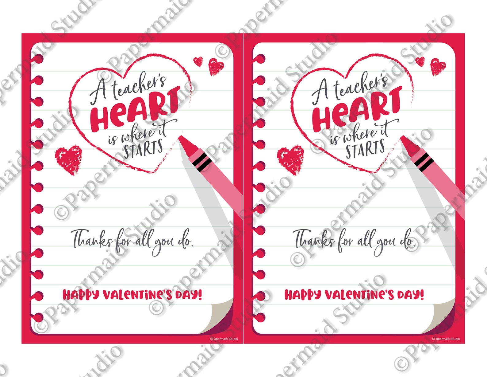 PRINTABLE Teacher Valentine Card Teacher Valentines Gift Etsy