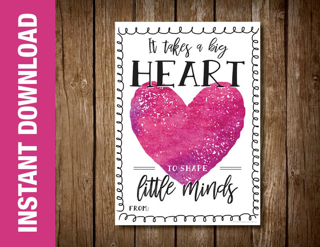 PRINTABLE Teacher Valentine s Day Card valentine Card for Teaching PRINTABLE Teacher Valentine s Day Card valentine Card for Teaching