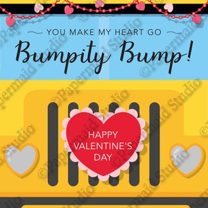 PRINTABLE Bus Driver Valentine Card - Printable School Bus Valentine ...