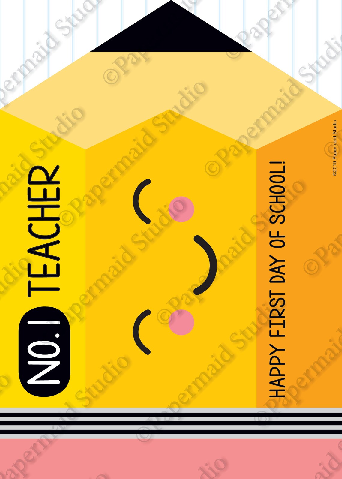 PRINTABLE Back to School Teacher Card First Day of School - Etsy