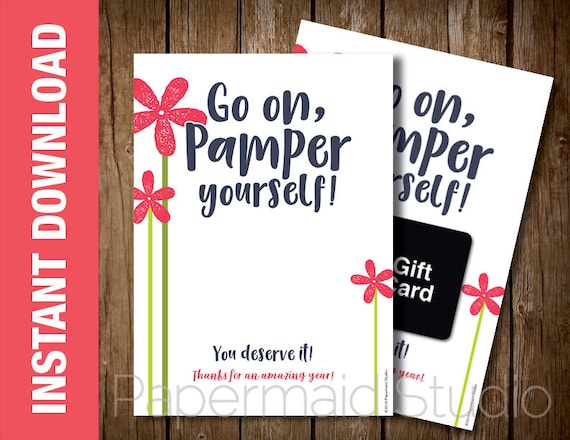 Teacher Thank You Card Printable Teacher Massage Gift Card Etsy