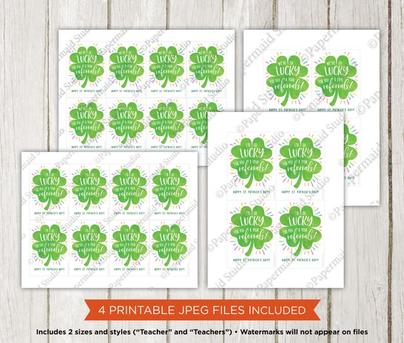 St. Patrick's Day Referral Thank You Tag Printable - Business