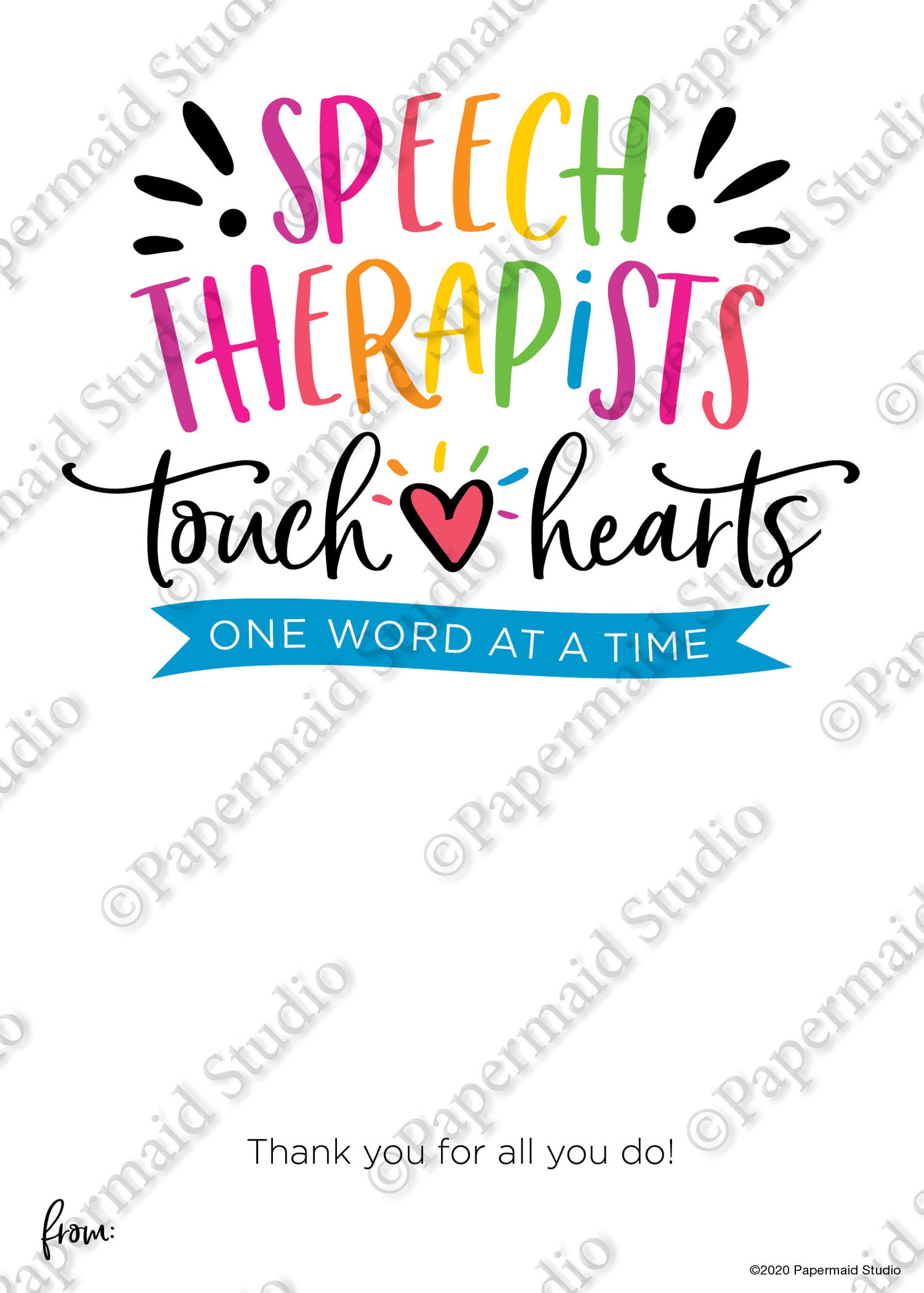 what to write in a thank you card for speech therapist