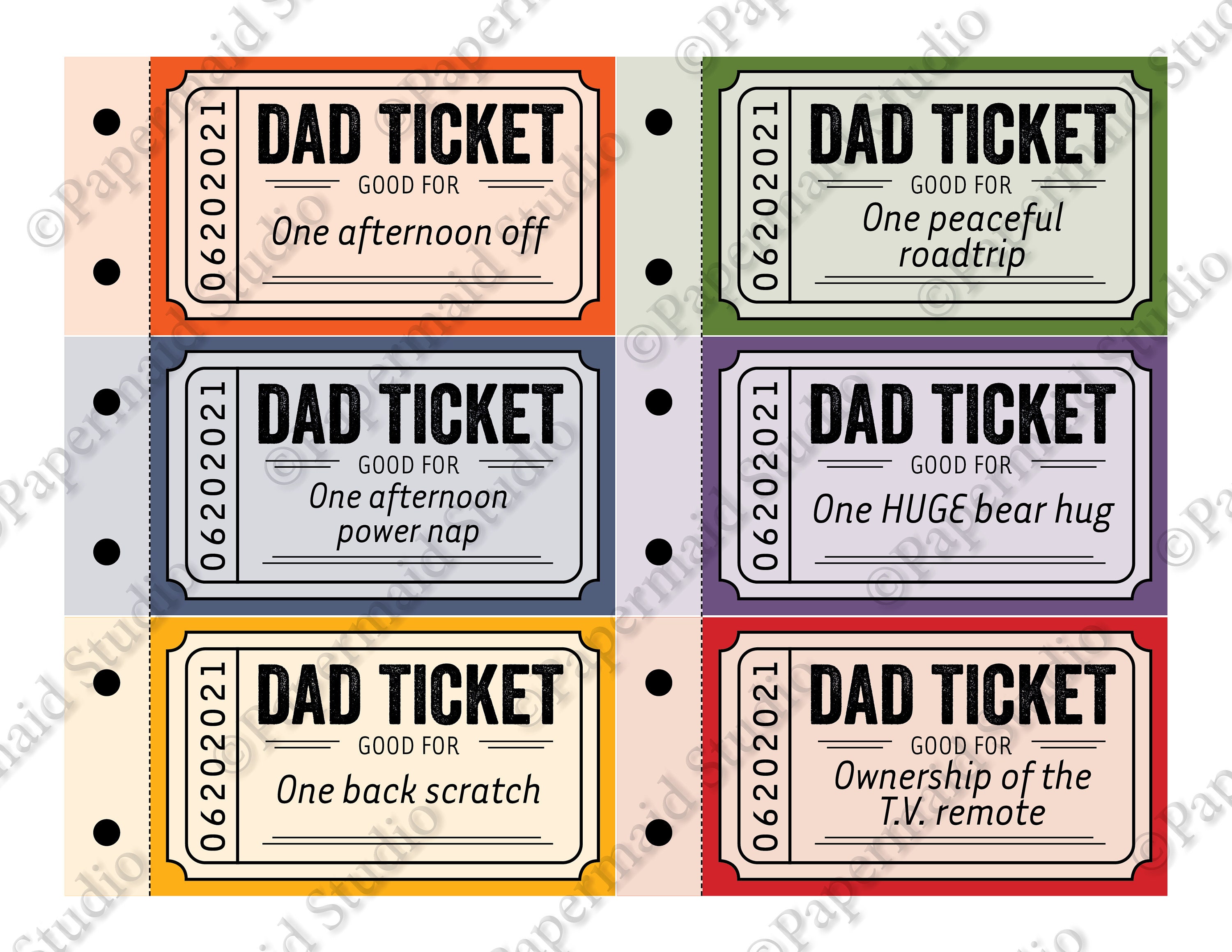 printableeditable fathers day coupons tickets diy gift