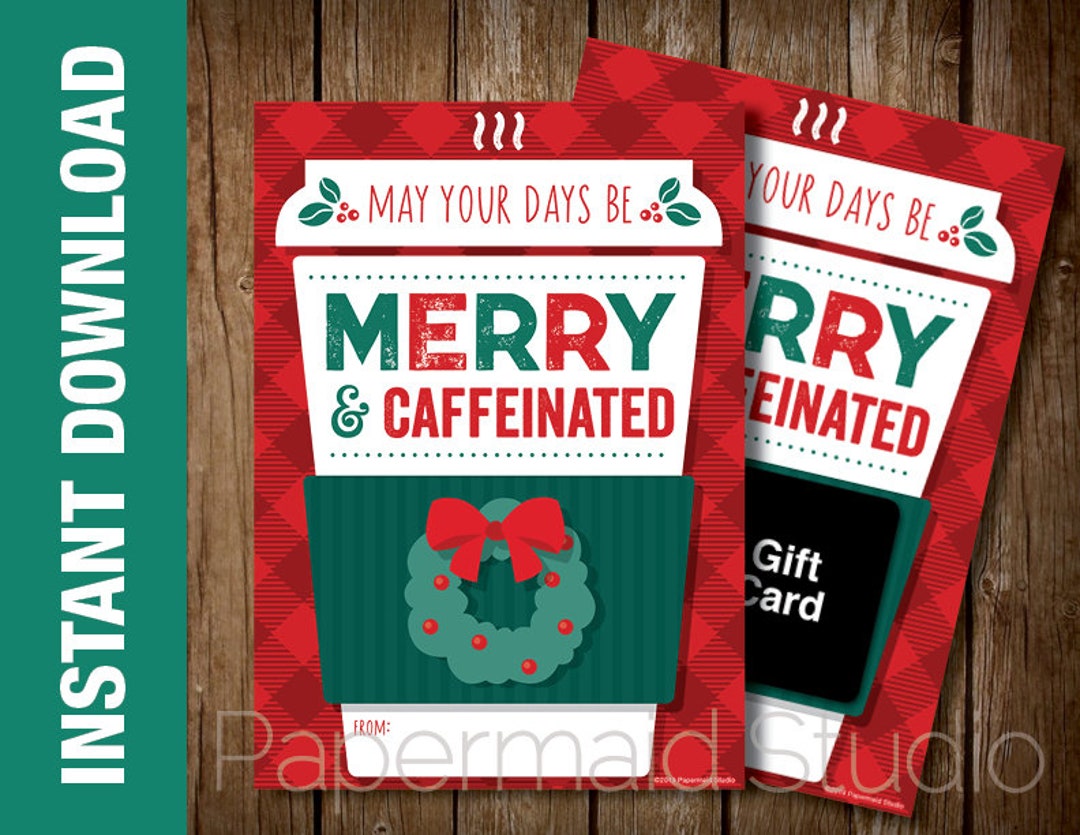 PRINTABLE Christmas Coffee Gift Card Holder - Teacher Christmas Gift ...