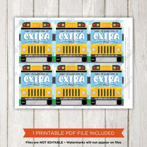 Bus Driver Gift Printable Bus Driver Appreciation Bus Driver Gift Card ...