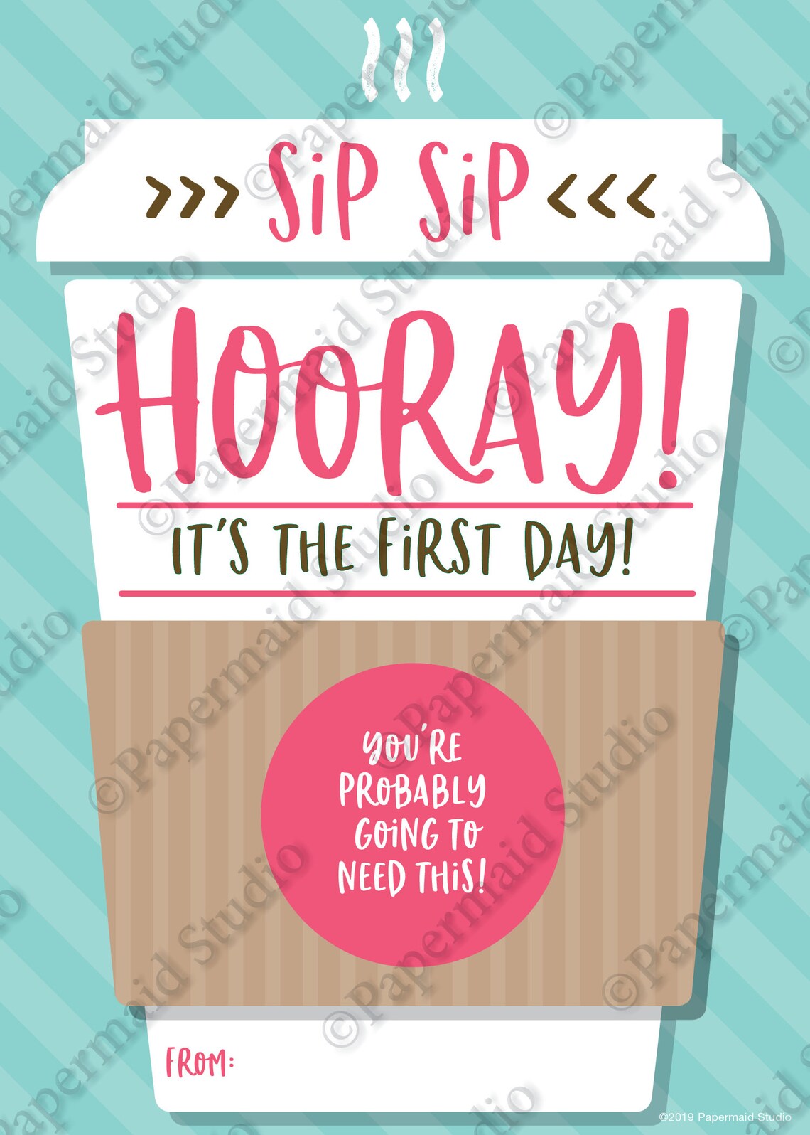 PRINTABLE Back to School Coffee Teacher Gift Card Holder | Etsy
