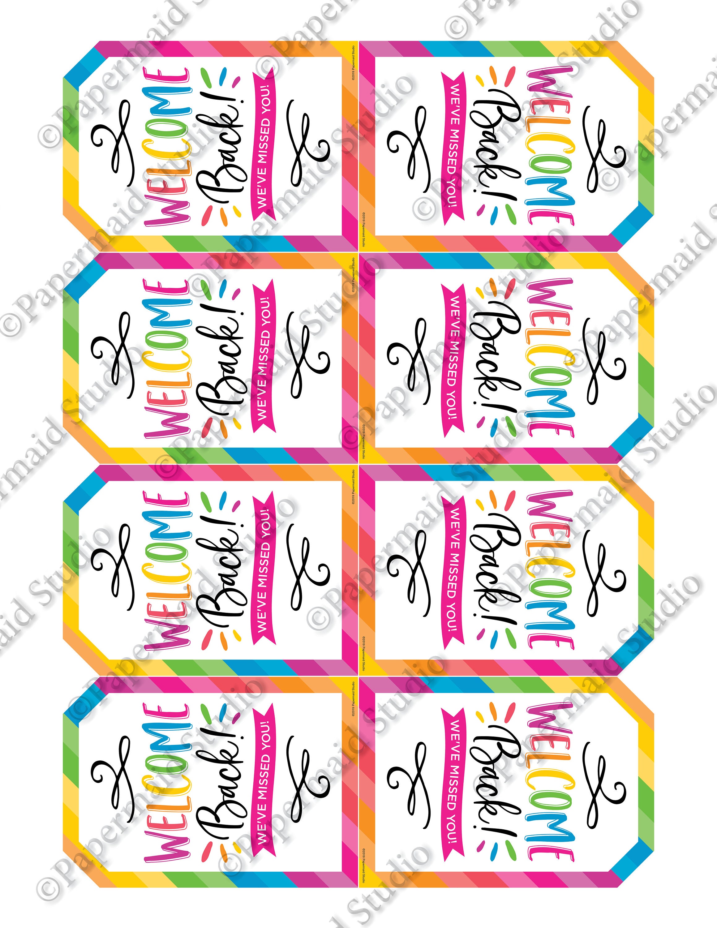 PRINTABLE Back Gift Tag Employee Staff Back to Work Etsy UK