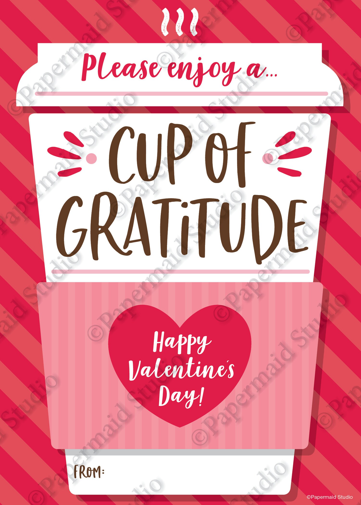 PRINTABLE Teacher Valentine's Day Coffee Gift Card Holder - Etsy