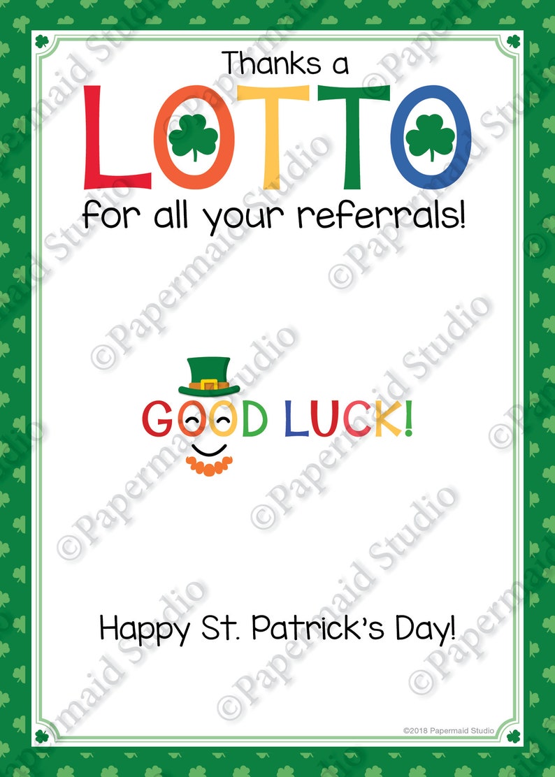 st patrick day lottery 2025