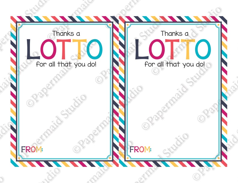Printable Lottery Ticket Holders Spot Of Tea Designs Printable 