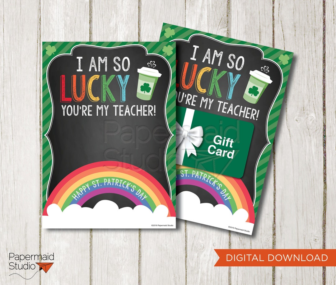 Teacher St. Patrick's Day Card Printable - St Patricks Teacher Coffee ...