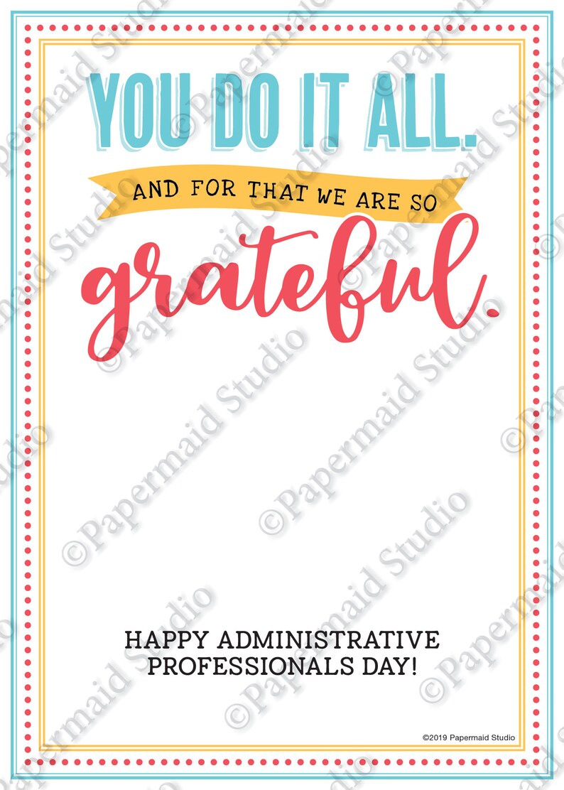 PRINTABLE Administrative Professionals Day Gift Card Holder Etsy