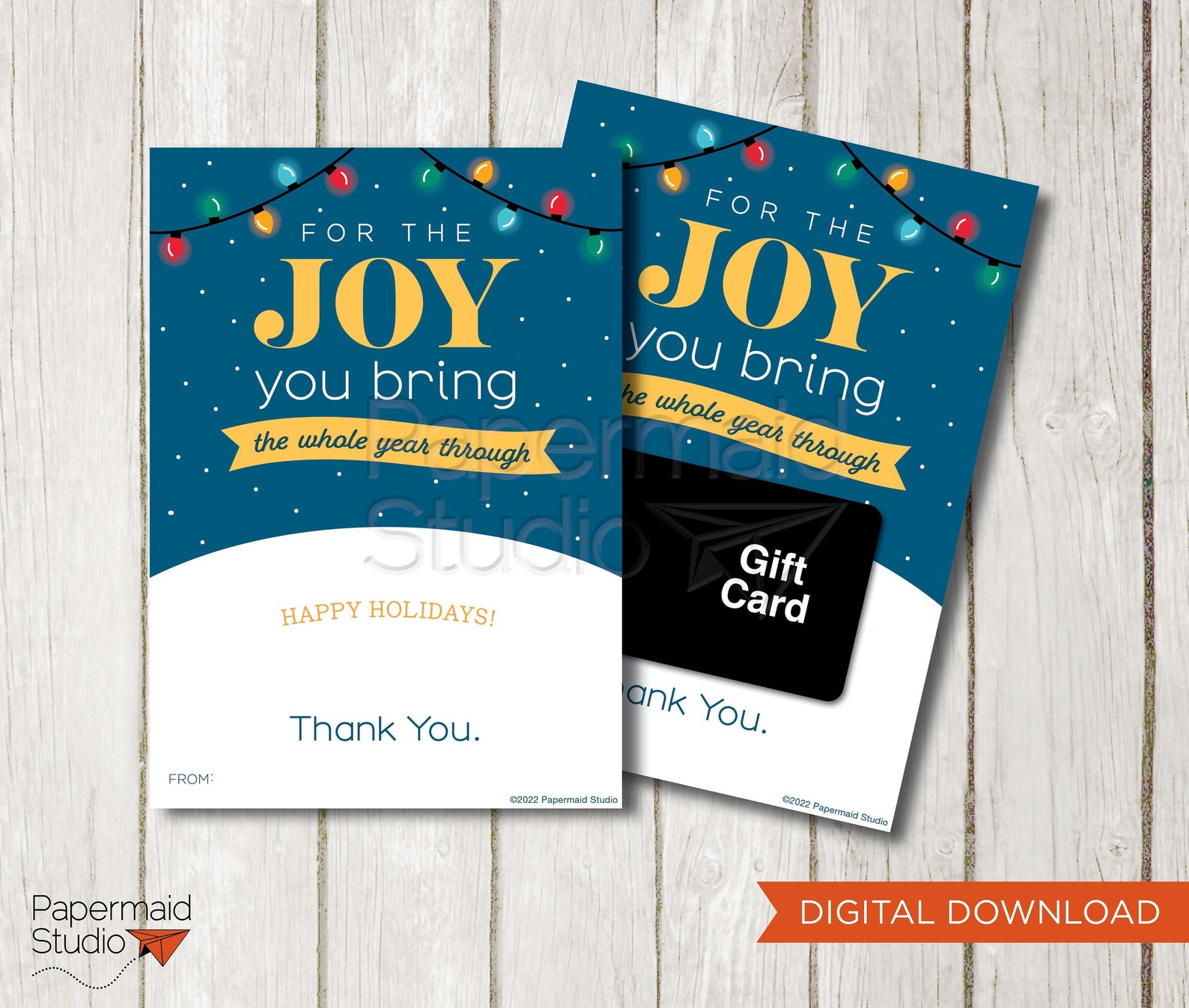 Teacher Christmas Gift Card Holder Printable Coworker Gift Etsy