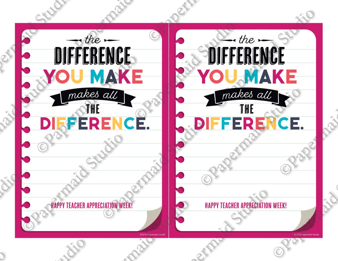 Teacher Appreciation Week Card Printable Teacher - Etsy