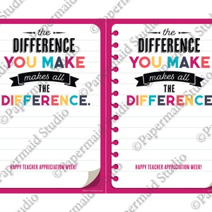 Teacher Appreciation Week Card Printable - Teacher Appreciation Card - Teacher Thank You Card ...