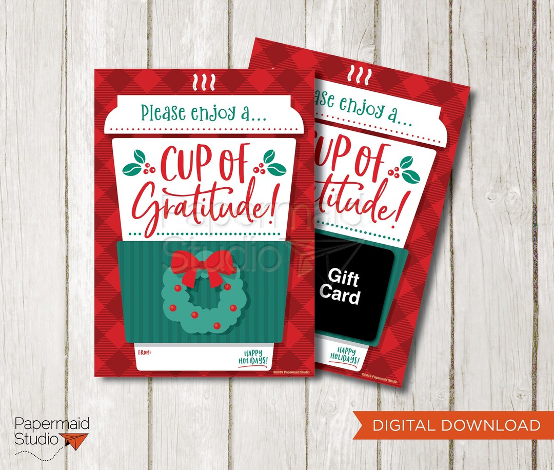 Christmas Coffee Gift Card Holder Printable - Teacher Christmas Gift ...