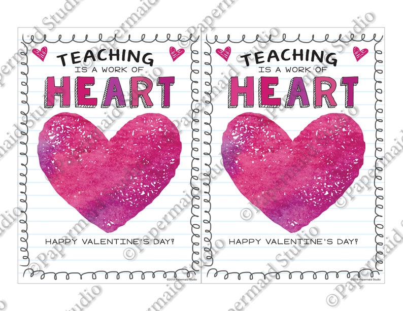 PRINTABLE Teacher Valentine's Day Card Valentine Card - Etsy