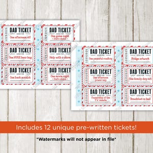 Dad Christmas Coupons Printable - Dad Christmas Gift - Customizable DIY Dad gift - Father Christmas Gift - Fathers Day Coupons Printable image 3