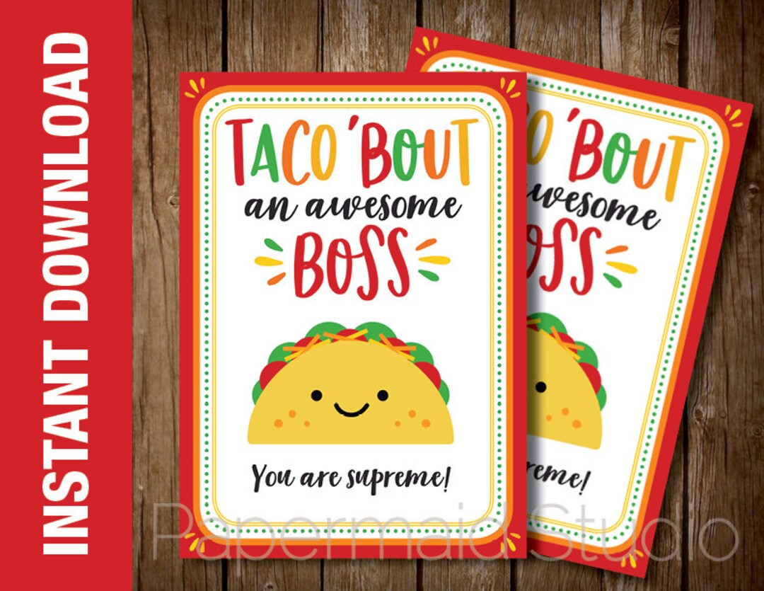 PRINTABLE Boss's Day Gift Card Holder Boss Thank You Card Printable ...