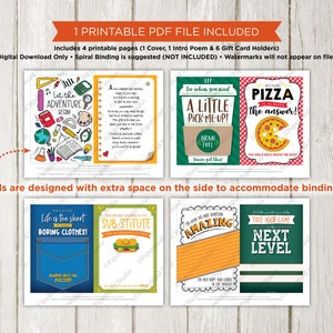 College Student Gift Card Book Printable Bundle - College Survival Kit ...