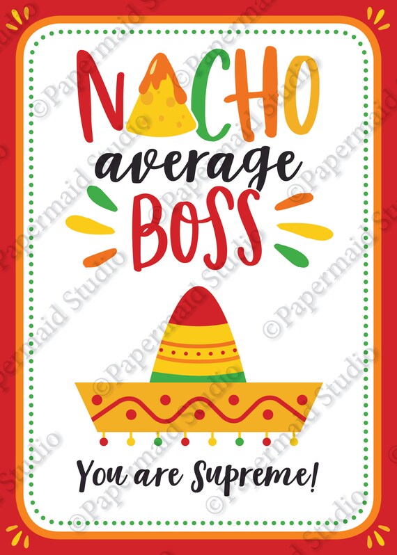 PRINTABLE Boss's Day Gift Card Holder Boss Thank You - Etsy