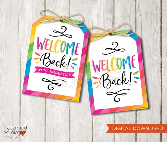 Buy Welcome Back to the Office Printable Welcome Back to Work Welcome Back  Card Welcome Back to School Tag Welcome Back Tag Online in India 