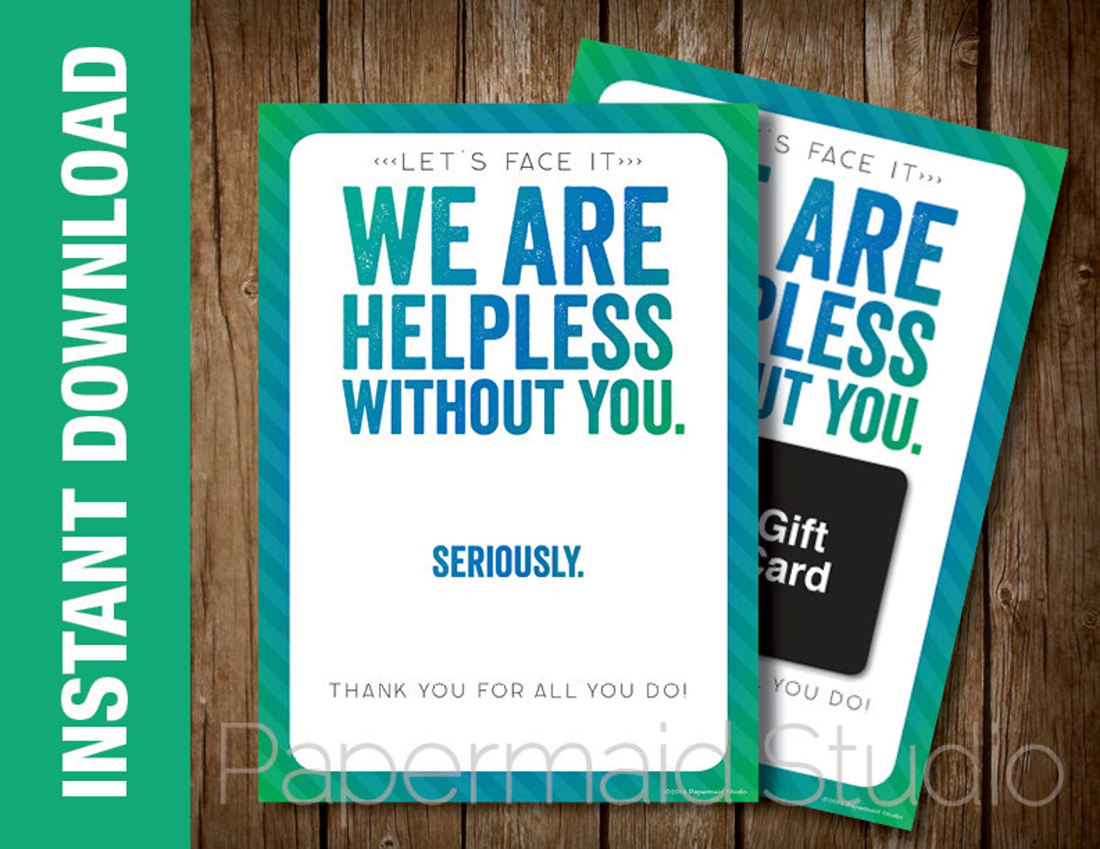 PRINTABLE Employee Thank You Card From Group Boss's Day | Etsy