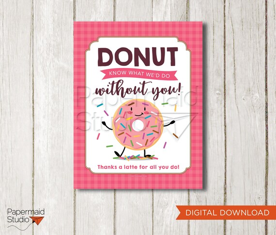Teacher Appreciation Donut Printable - Staff Appreciation Donut