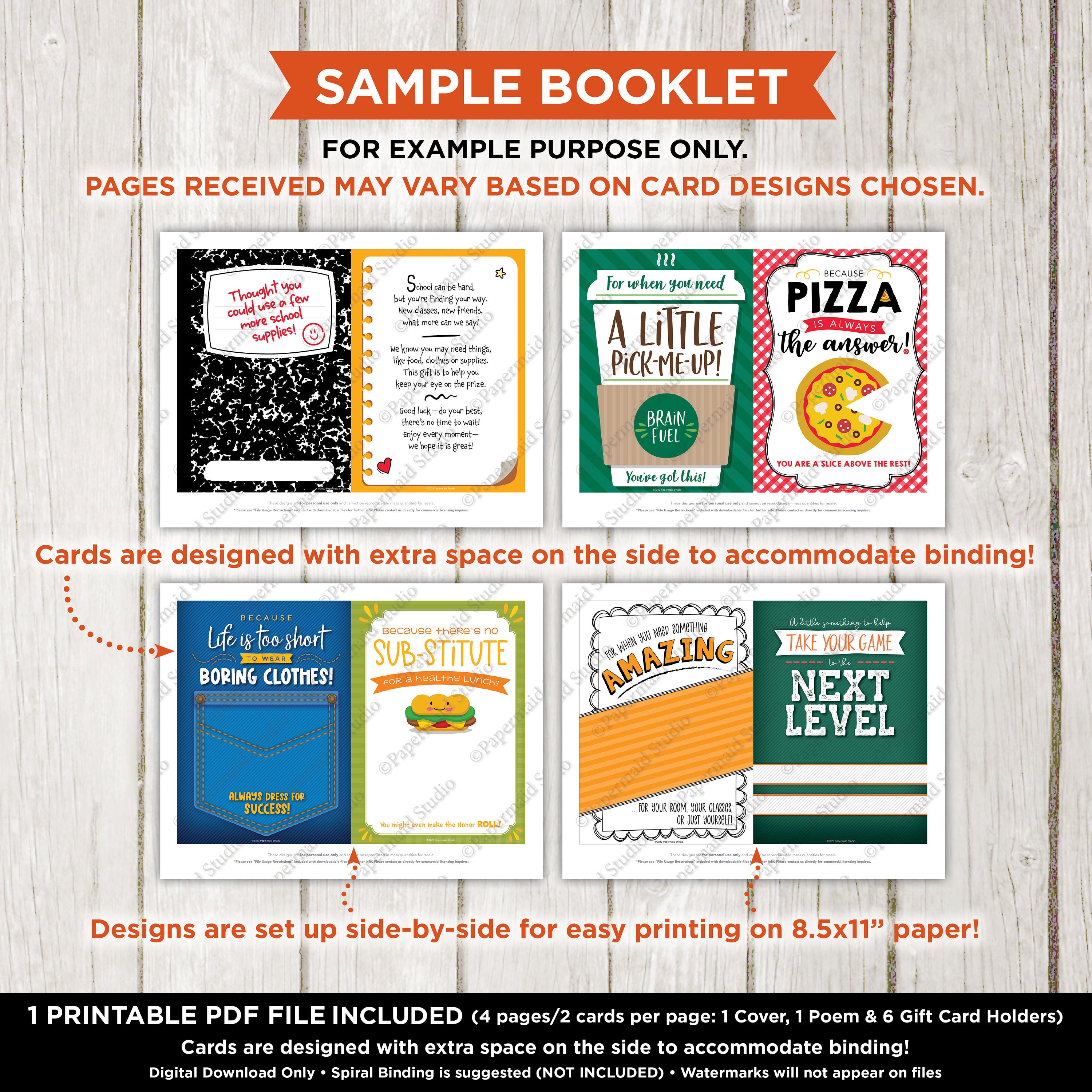 best gift cards for college grads College Survival Guide Gift Card Booklet