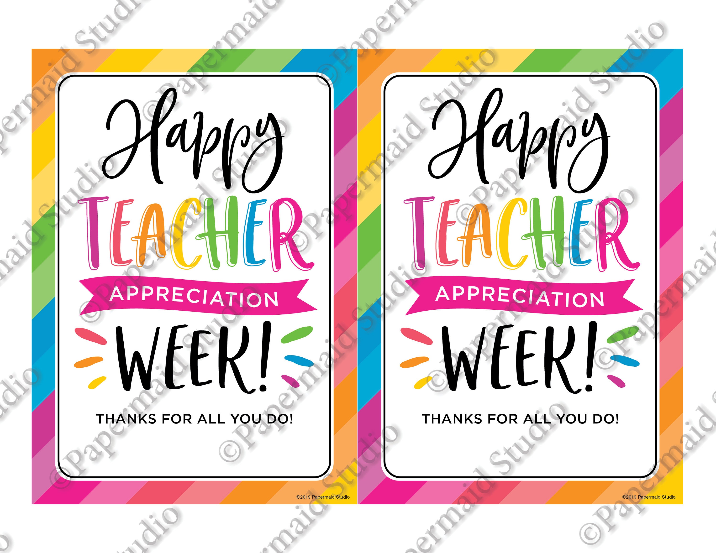 PRINTABLE Teacher Appreciation Card - Teacher Appreciation Week - Staff ...