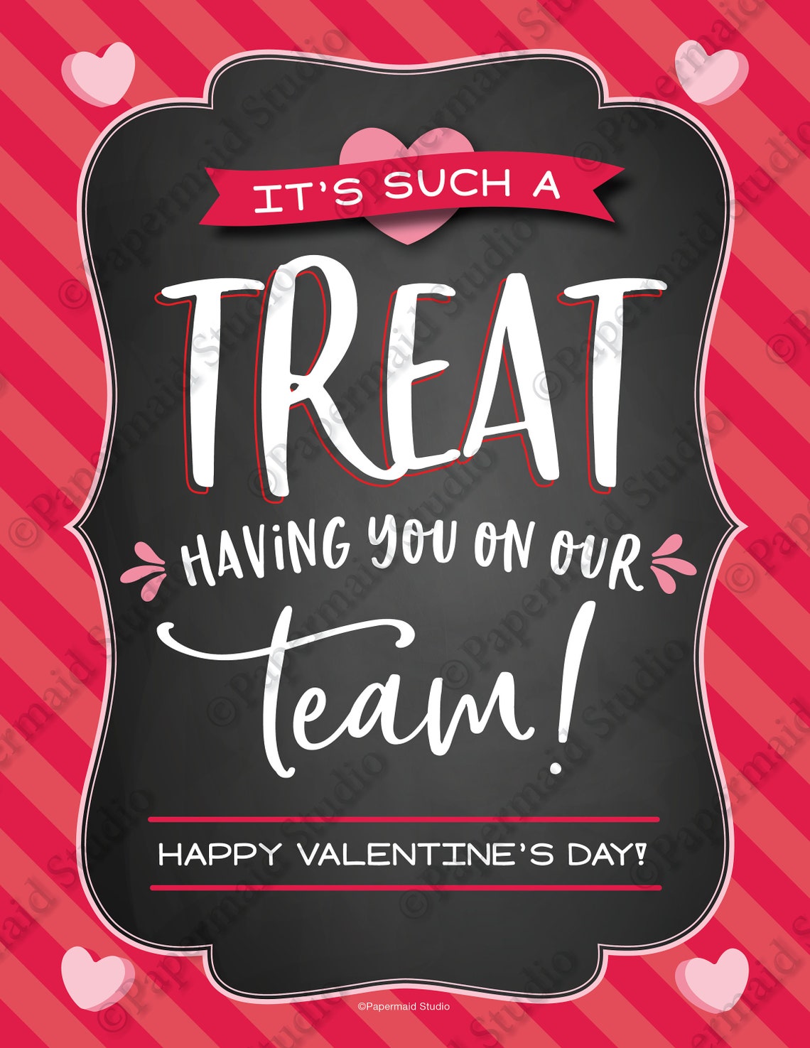 PRINTABLE Valentine's Day Team Thank You Sign Teacher - Etsy