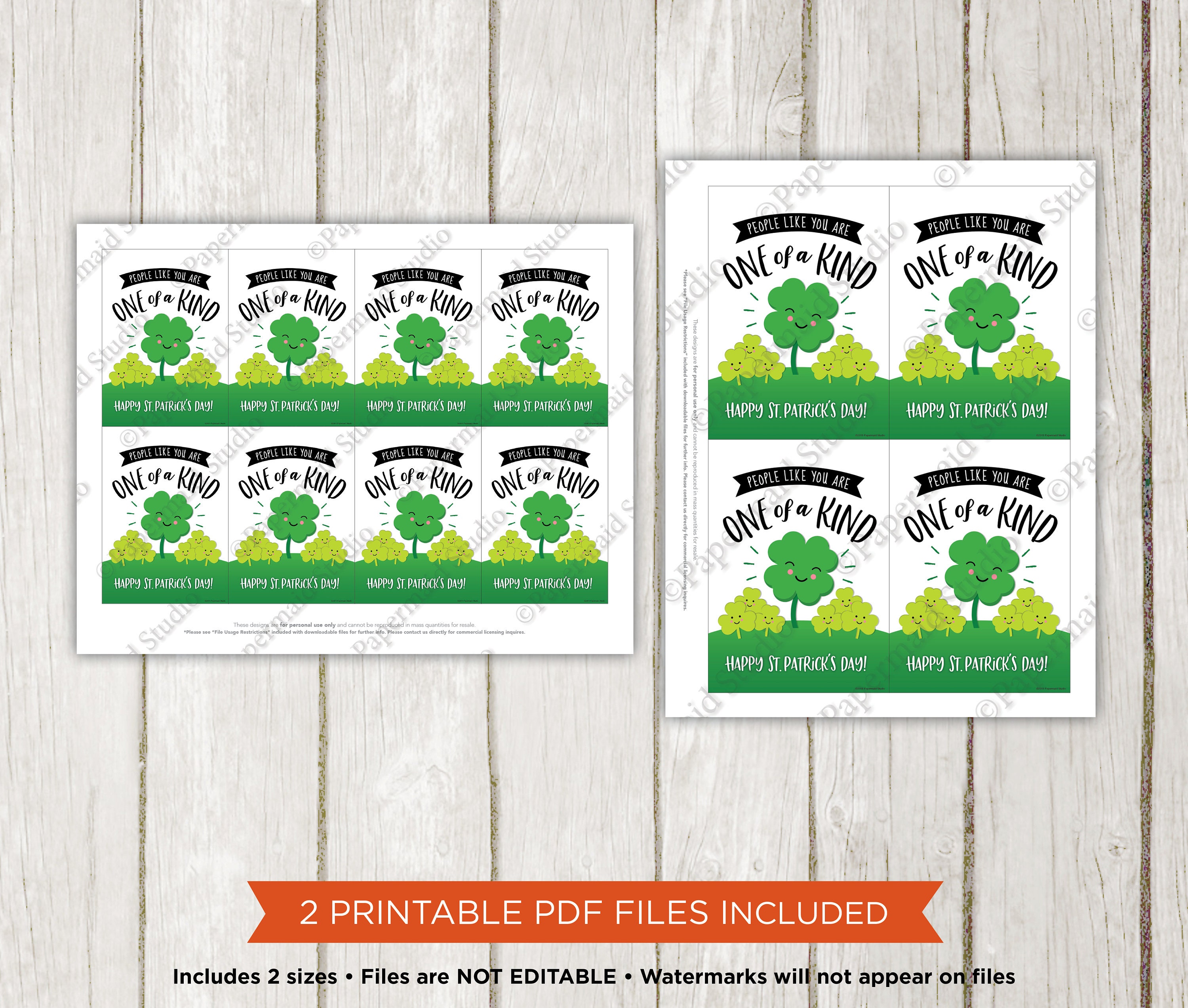 St. Patrick's Day Gift Tag Printable - Shamrock Thank You - Referral ...