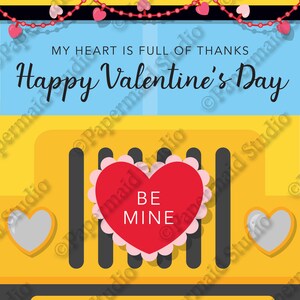 PRINTABLE Bus Driver Valentine Card - Printable Valentine for Bus ...