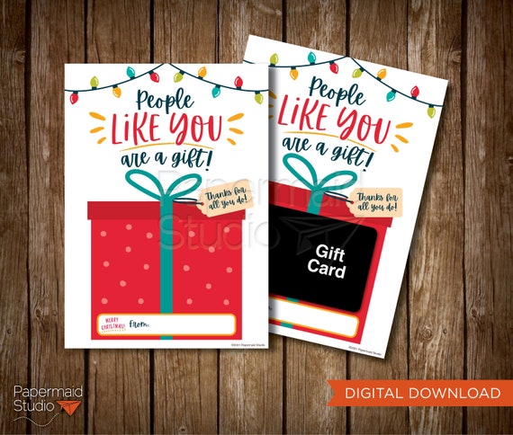 Christmas DIY Gift Card Holder Printable - Somewhat Simple