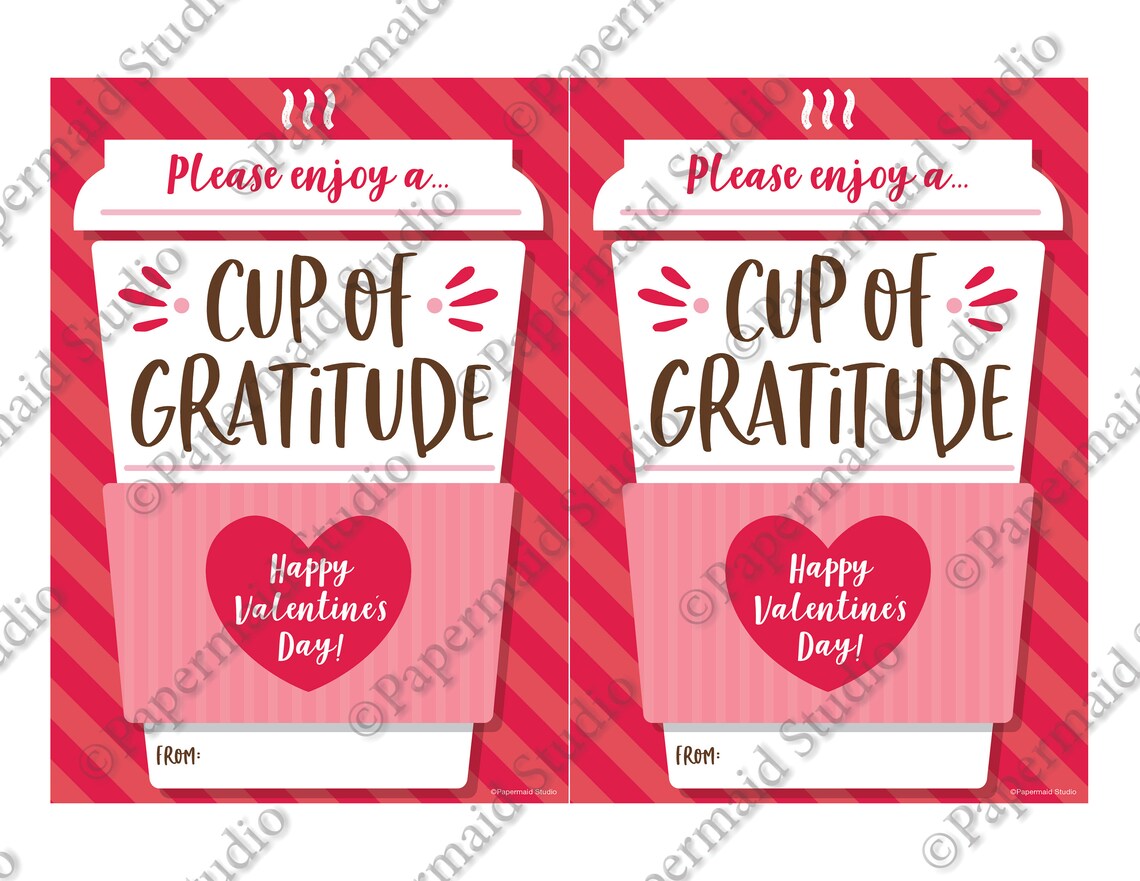 PRINTABLE Teacher Valentine's Day Coffee Gift Card Holder - Thanks a ...